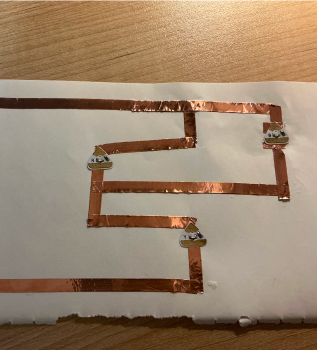 An unpowered circuit with multiple branches.