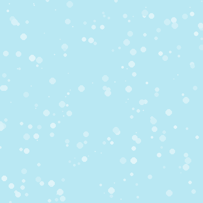 The image displays a denser field of white particles appearing more rapidly on a light cyan background, achieved by changing frameCount % 60 to frameCount % 30 to trigger note events twice as fast and double the visual density.