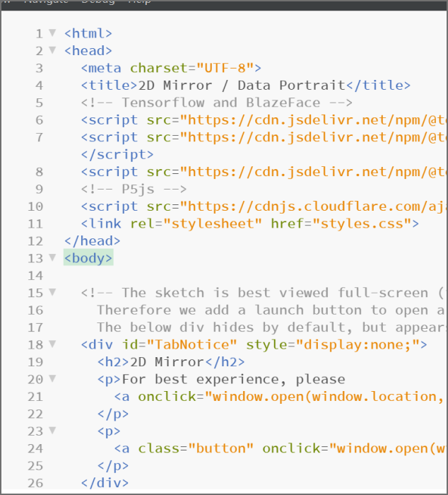 This is Braket's code snippet interface, representing the coding component of the cyan-yellow series Digital Data Portraits.